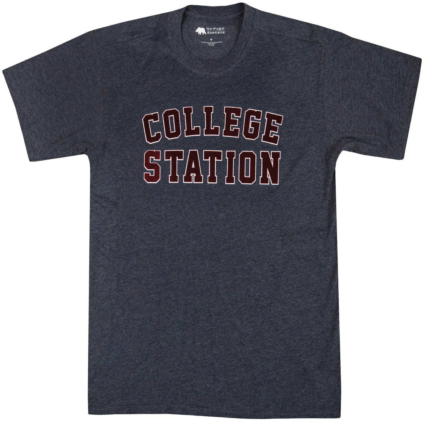 College Station Flocked Collegiate Short Sleeve Tee - Onward Reserve