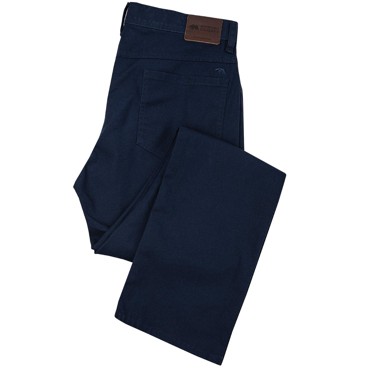 Flex Micro Canvas Five Pocket Stretch Pant Navy - Onward Reserve