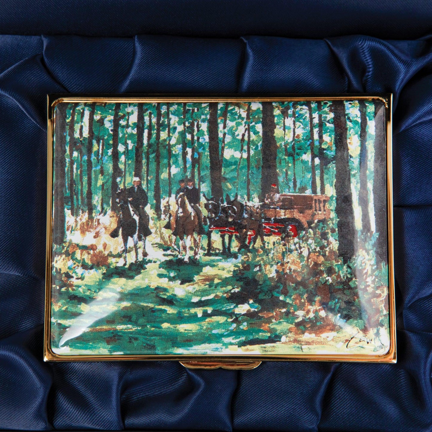 Thomasville Hunt Scene Enamel Box Small - Onward Reserve