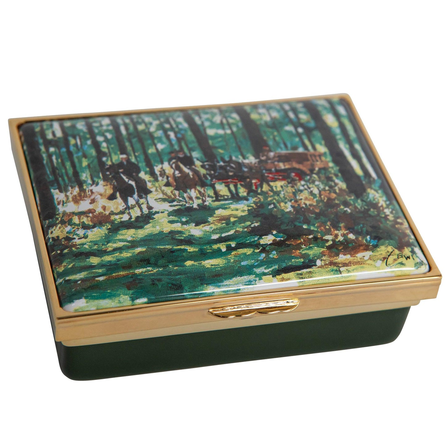 Thomasville Hunt Scene Enamel Box Small - Onward Reserve
