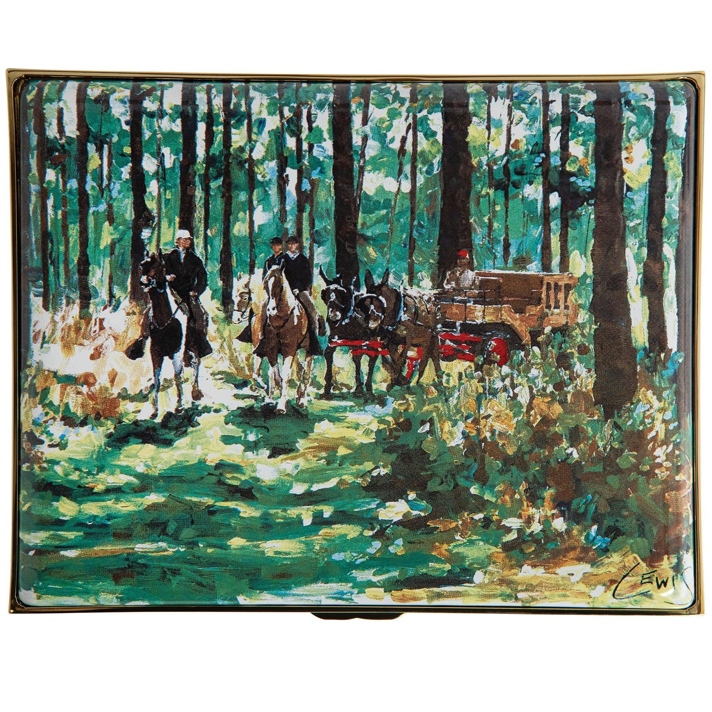 Thomasville Hunt Scene Enamel Box Large - Onward Reserve