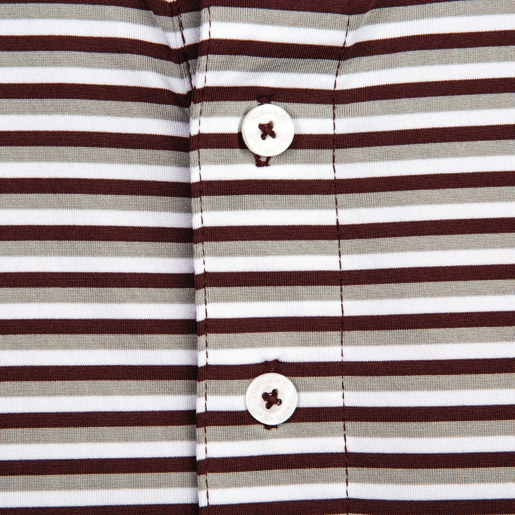 Triple Stripe Performance Polo - Maroon/Gray - OnwardReserve