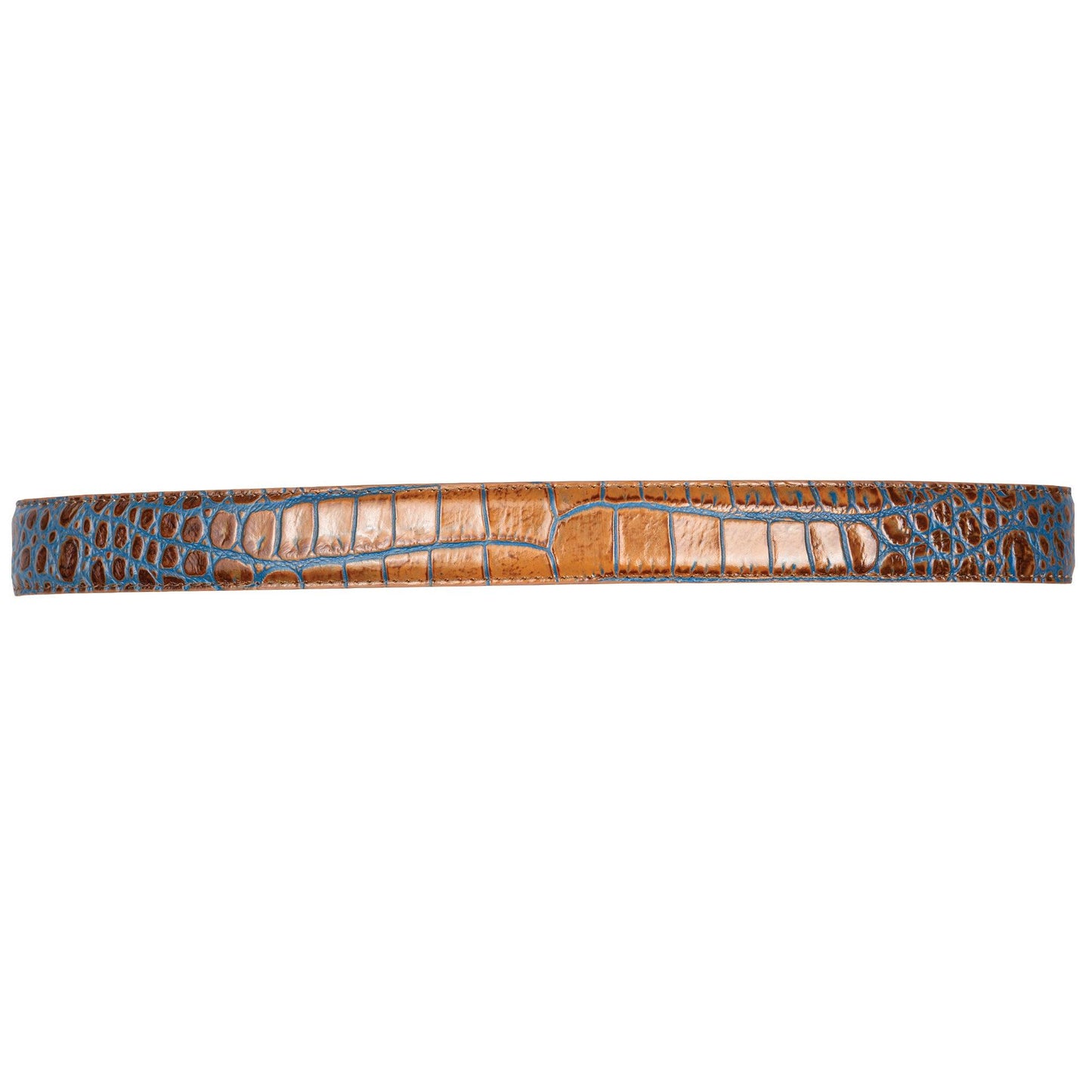 1 3/8" Two-Toned Embossed Crocodile Belt - Marine - Onward Reserve