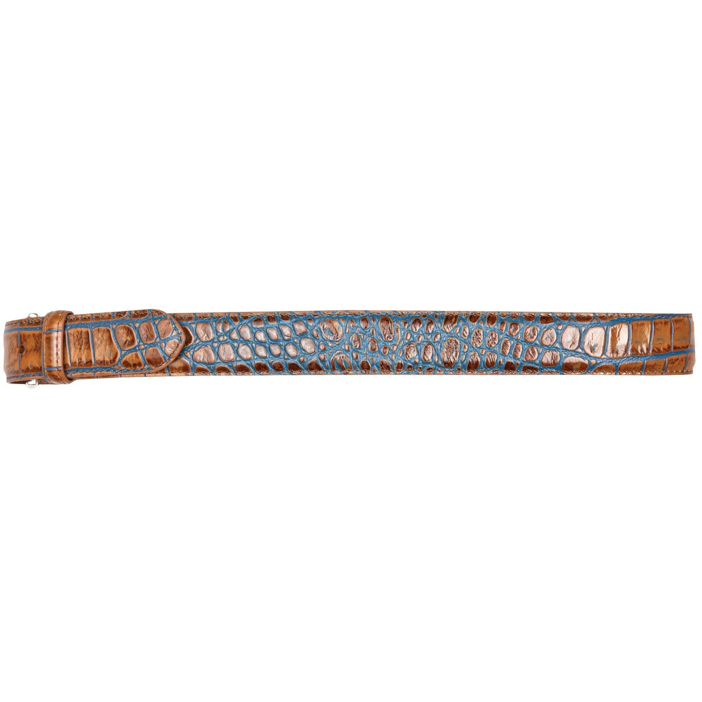 1 3/8" Two-Toned Embossed Crocodile Belt - Marine - Onward Reserve