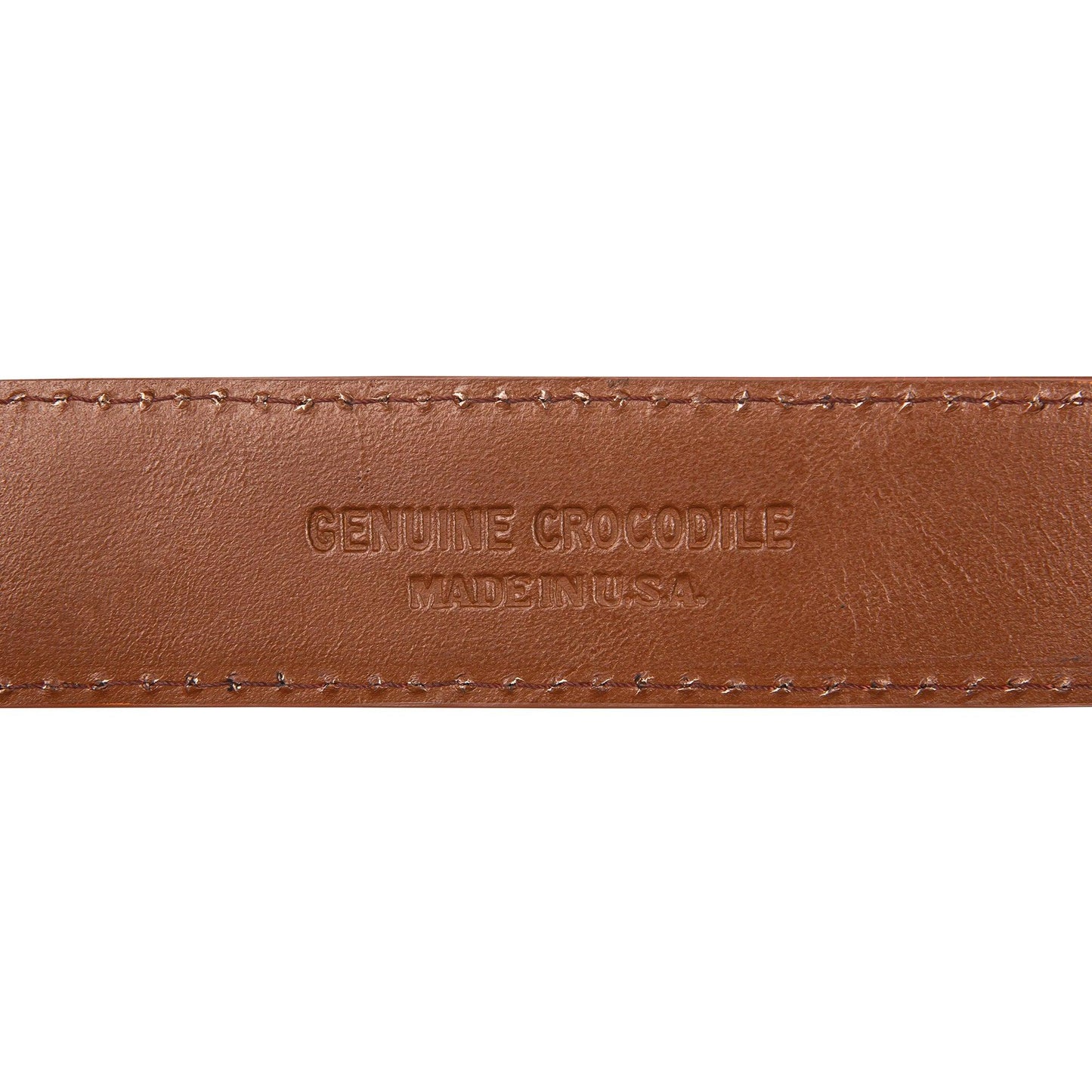 1 3/8" Genuine Crocodile Belt - Brandy - Onward Reserve