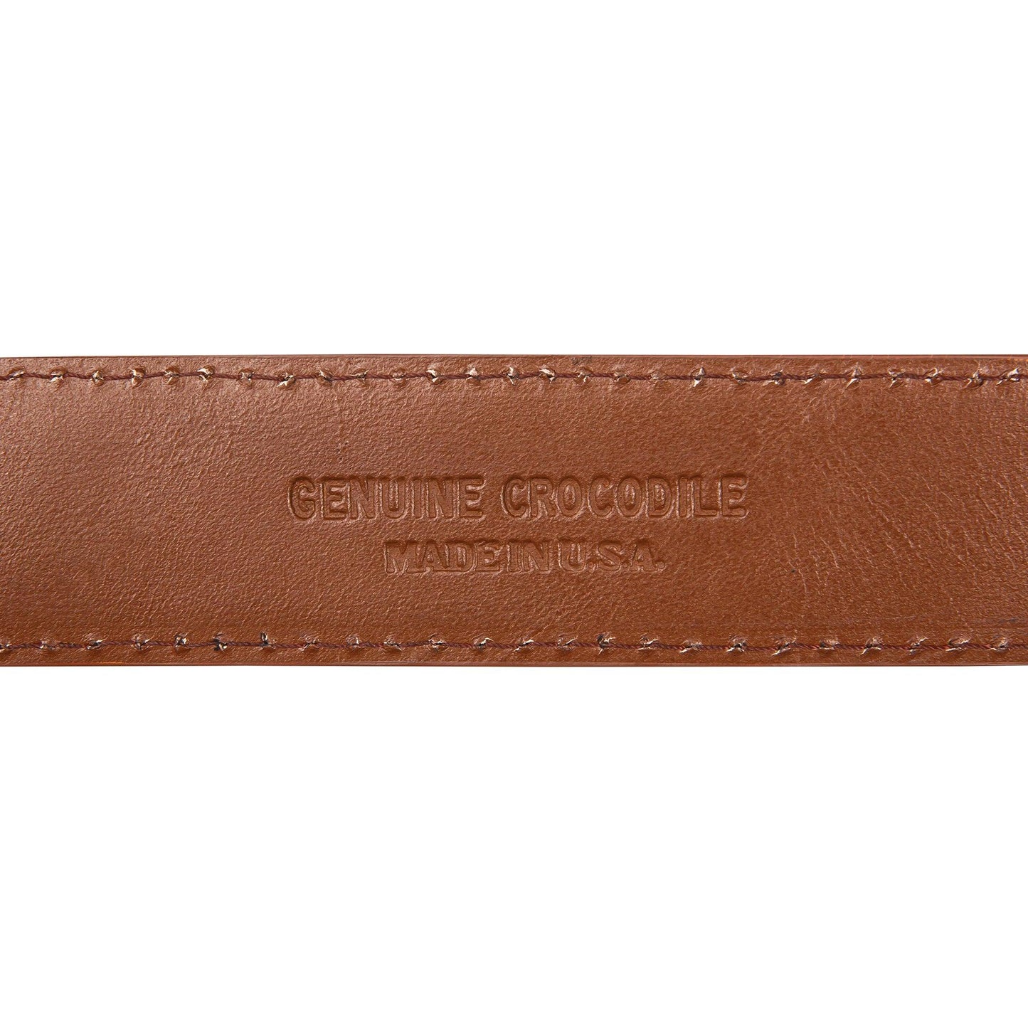 1 3/8" Genuine Crocodile Belt - Brandy - Onward Reserve