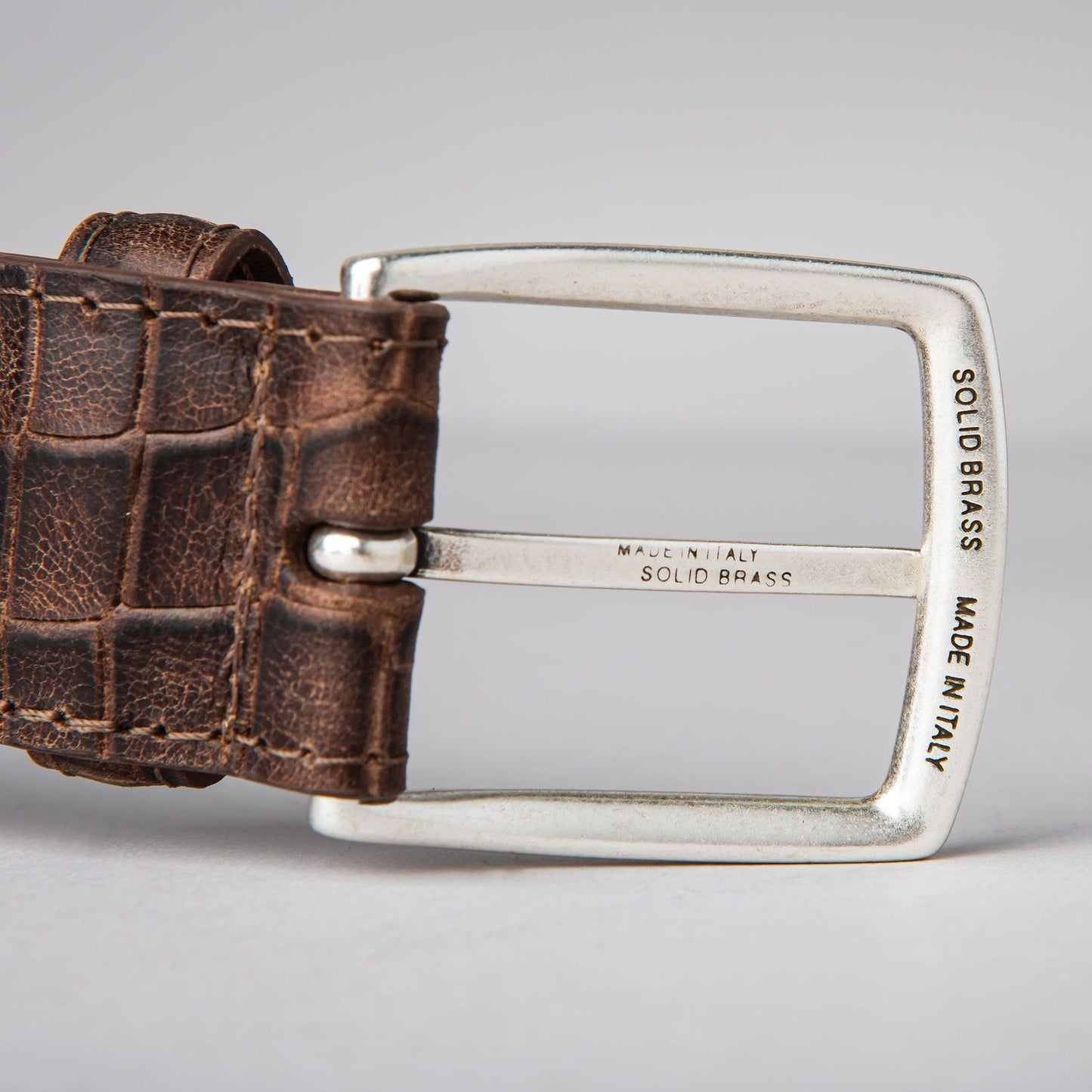 1 3/8" Genuine Crocodile Belt - Chocolate - Onward Reserve