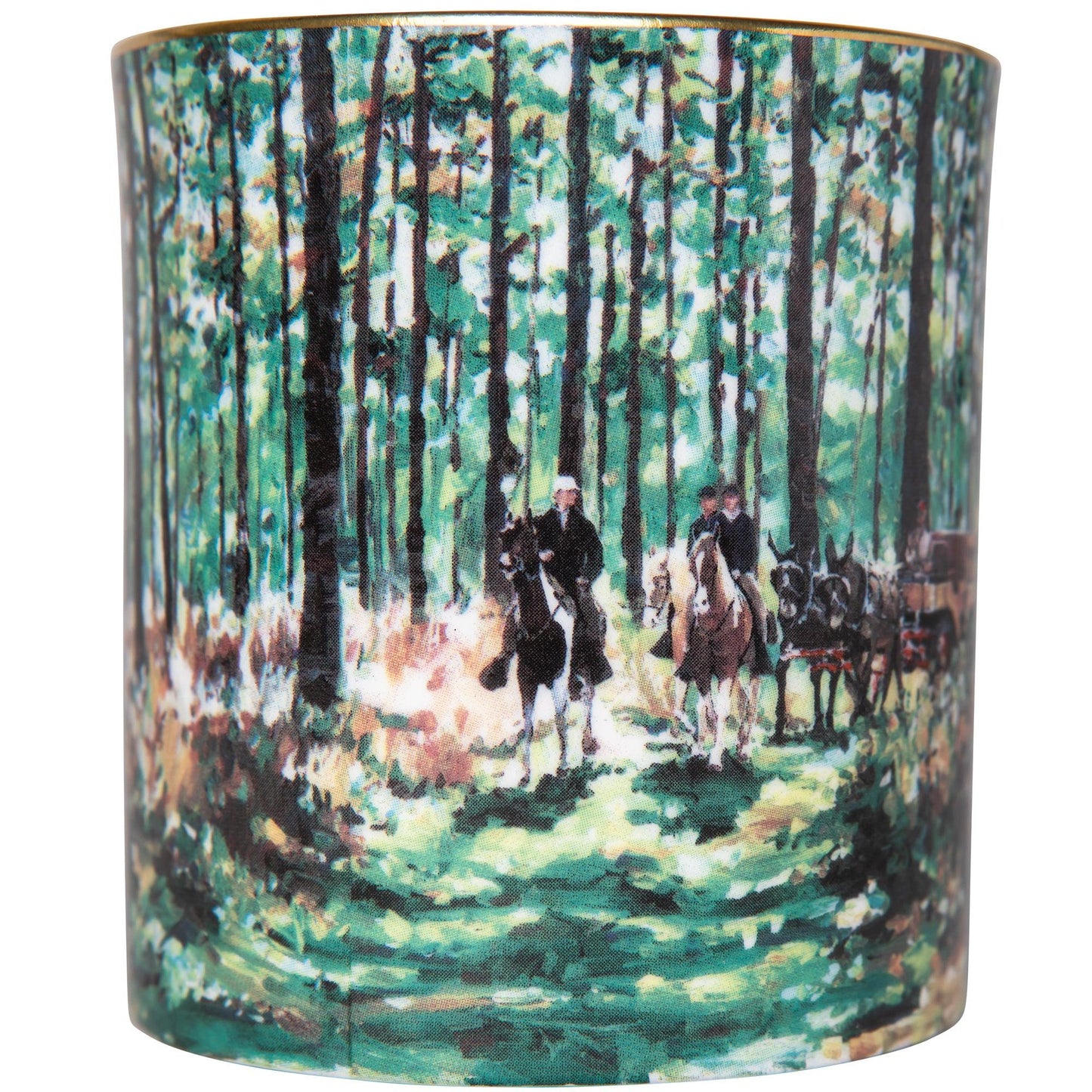 Thomasville Hunt Scene Woodsmoke Lidded Candle - Onward Reserve