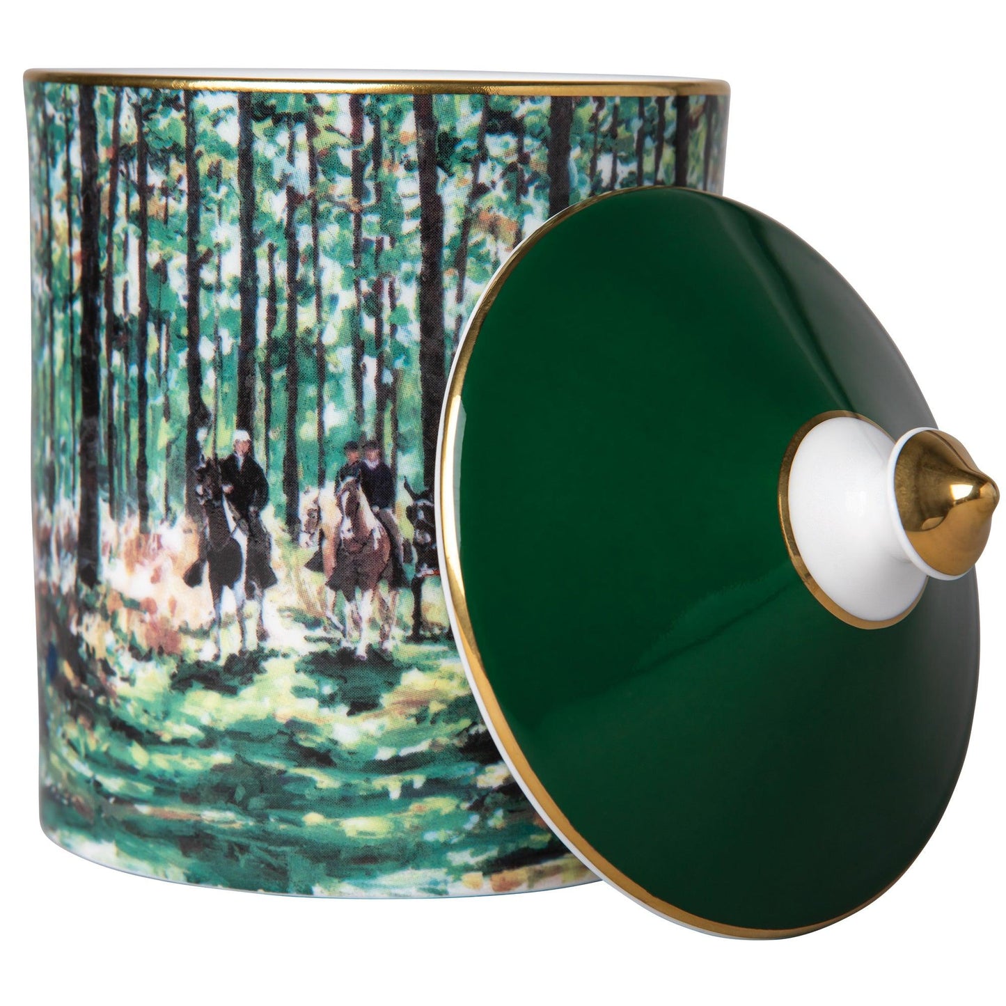 Thomasville Hunt Scene Woodsmoke Lidded Candle - Onward Reserve