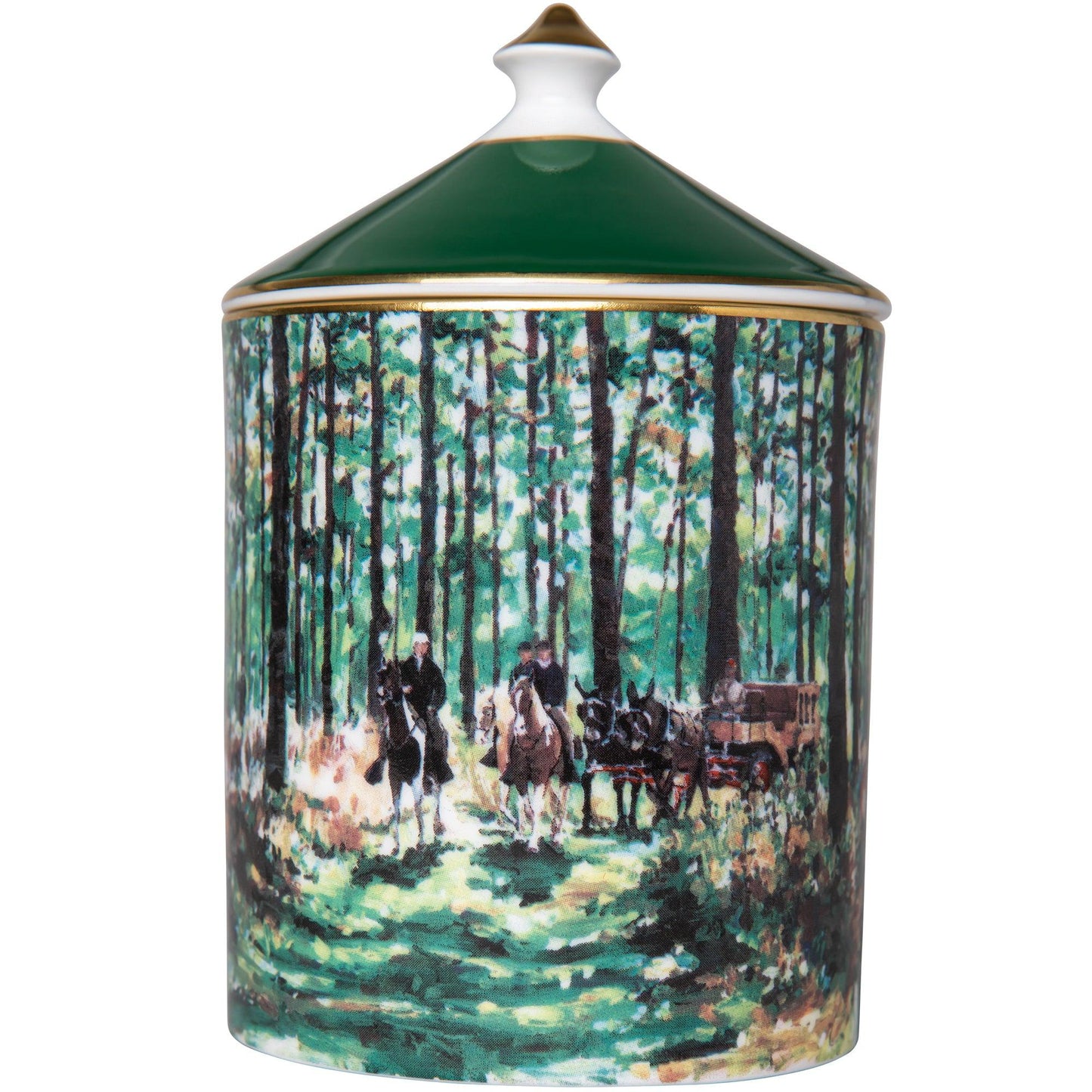 Thomasville Hunt Scene Woodsmoke Lidded Candle - Onward Reserve