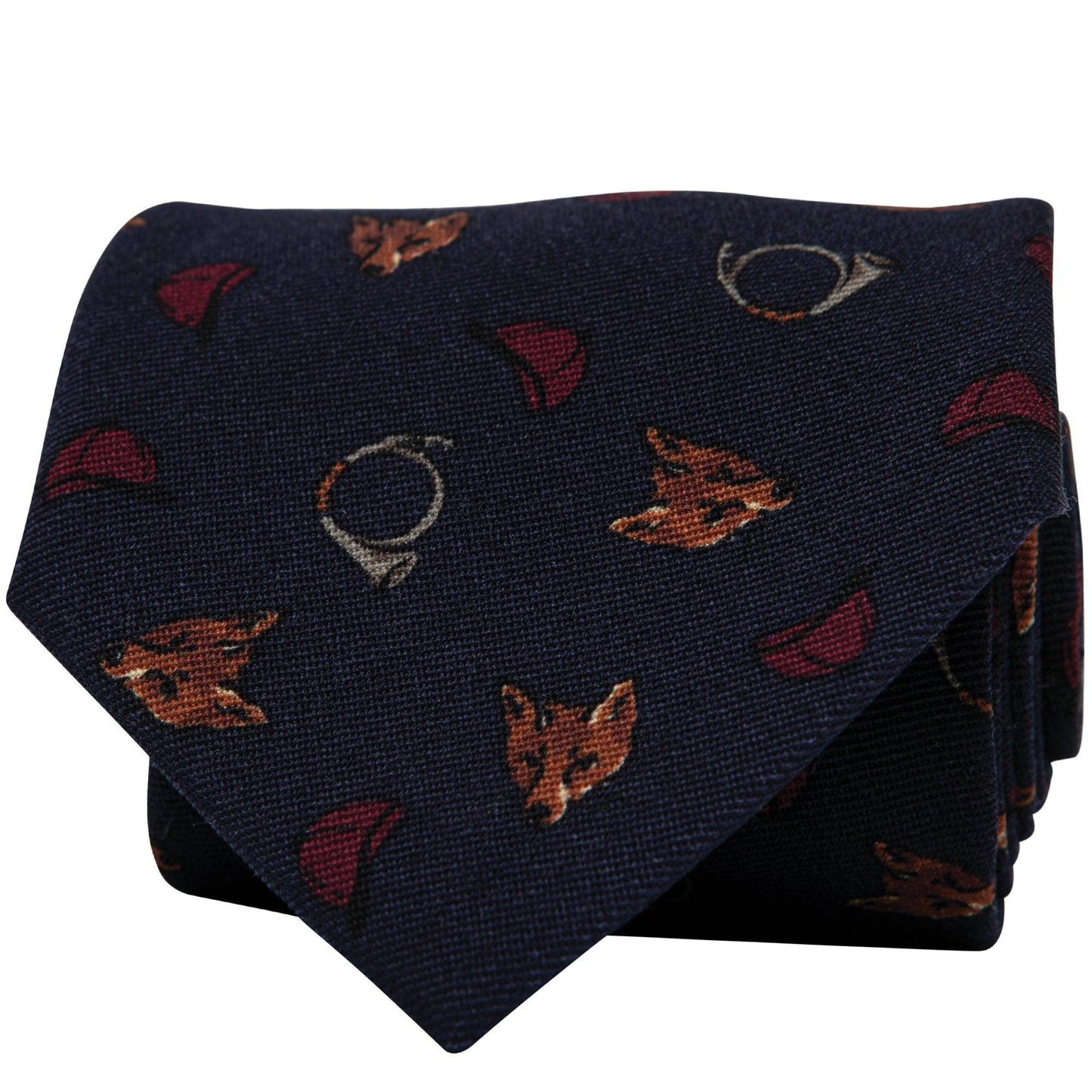 Fox Hunt Printed Wool Tie - Onward Reserve