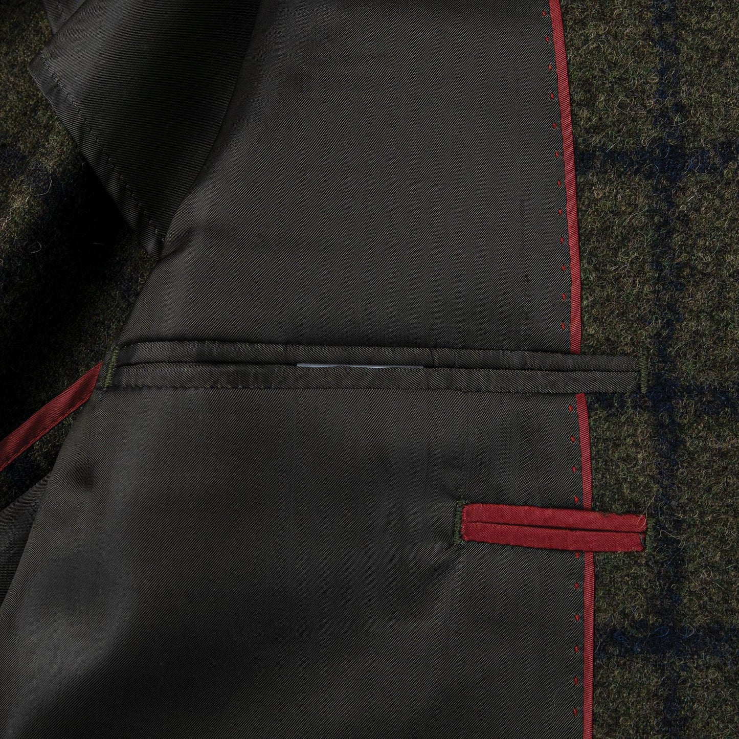 Loro Piana Olive/Collegiate Blue Windowpane Sport Coat - Onward Reserve