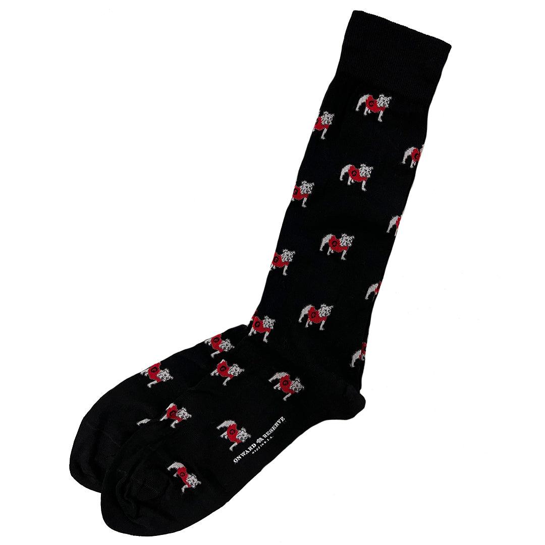 Standing Bulldog Mid-Calf Cotton Socks - Onward Reserve