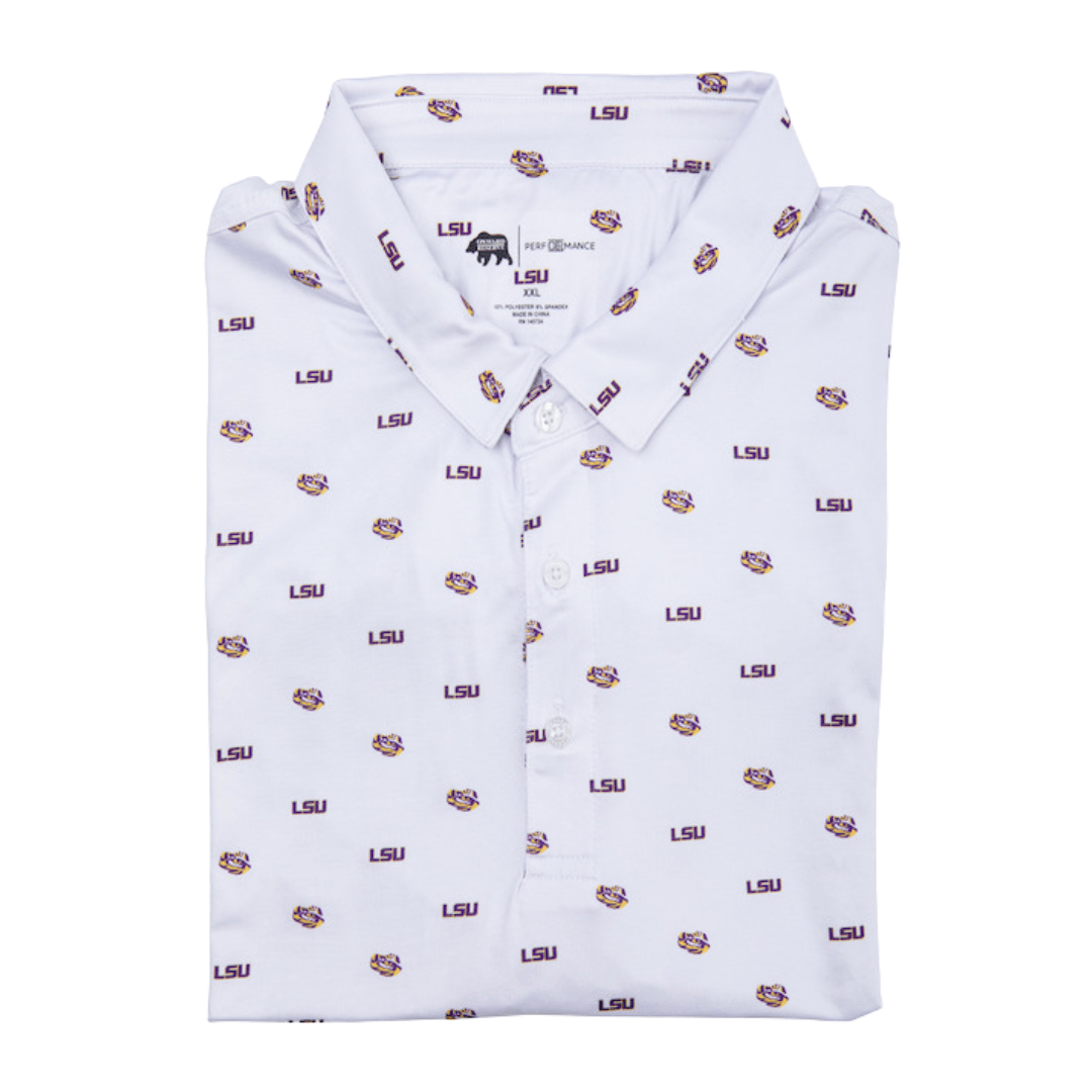 LSU Printed Performance Polo