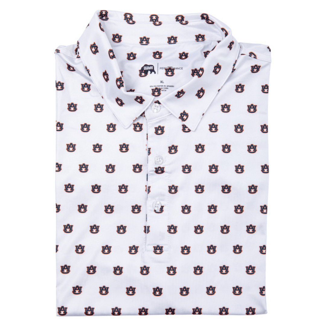 Auburn Printed Performance Polo - Onward Reserve