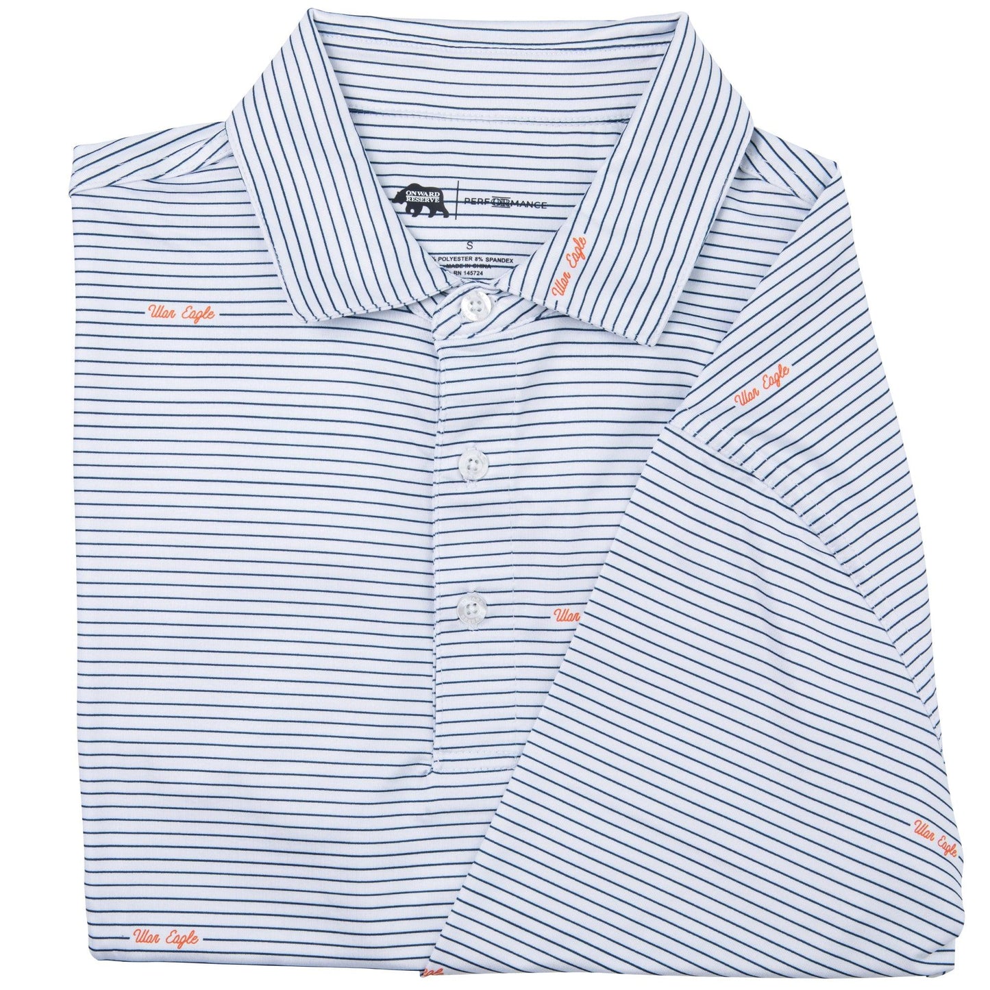 War Eagle Script Stripe Performance Polo - Onward Reserve