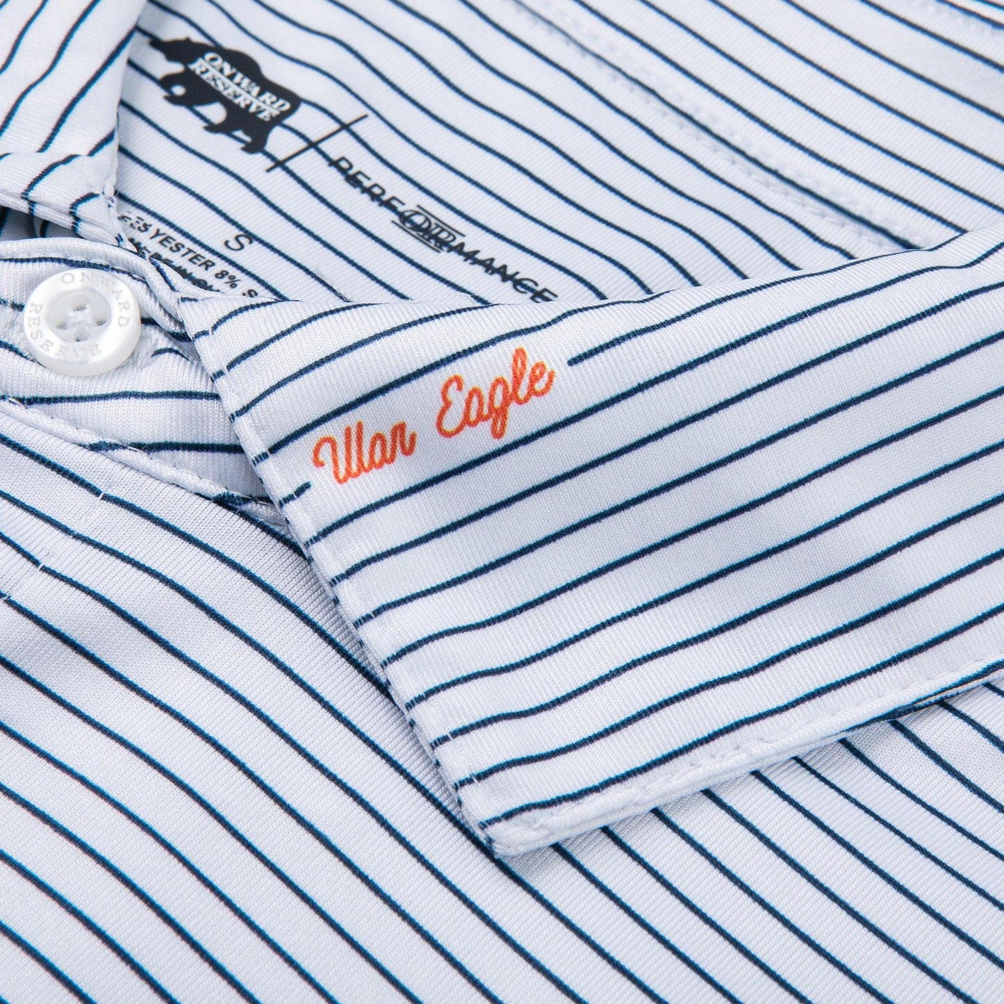 War Eagle Script Stripe Performance Polo - Onward Reserve