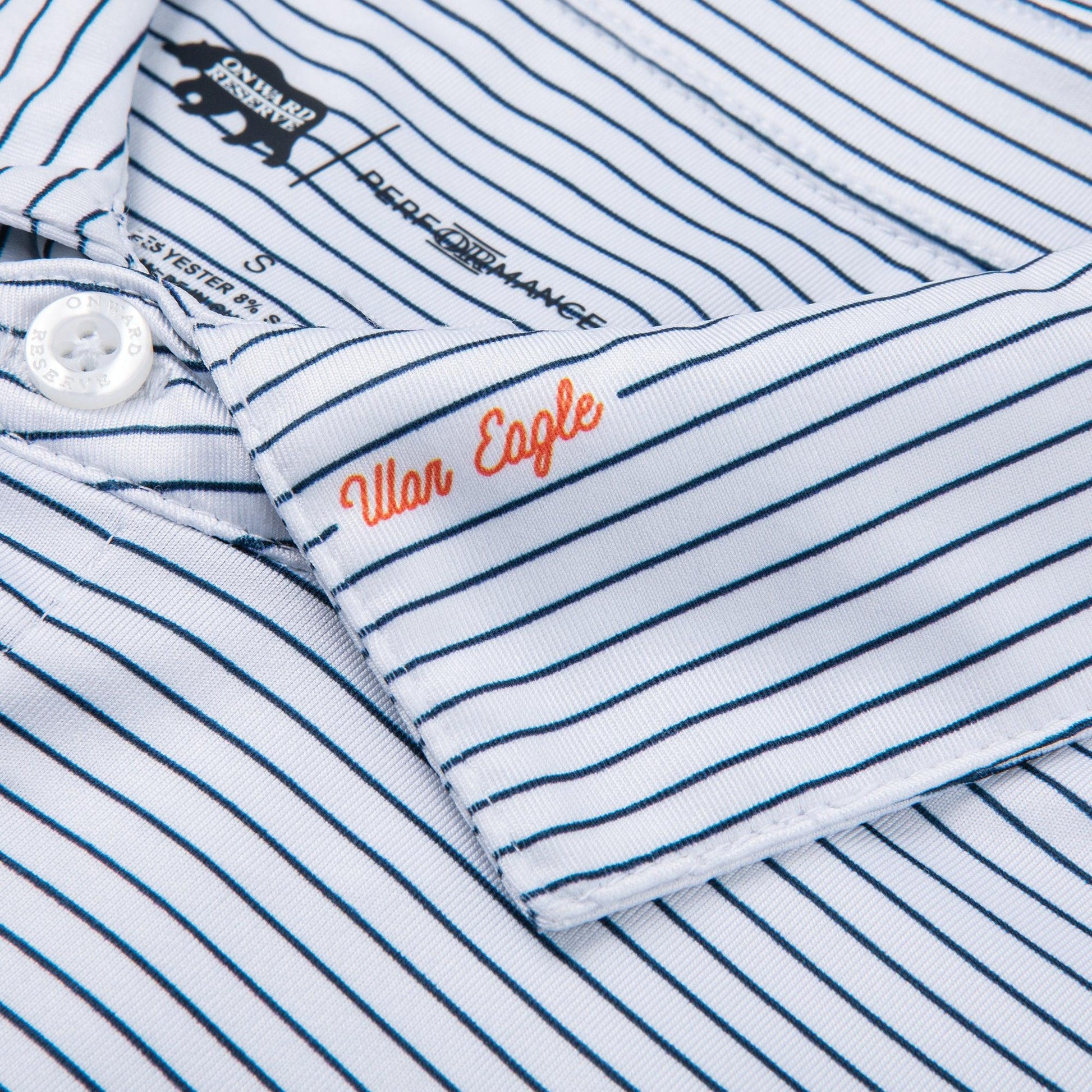 War Eagle Script Stripe Performance Polo - Onward Reserve