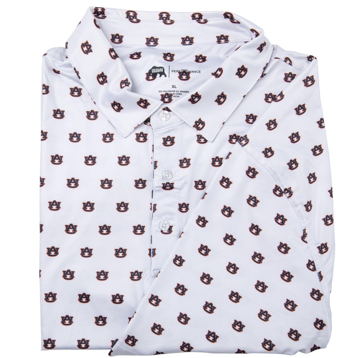 Auburn Printed Performance Polo - Onward Reserve