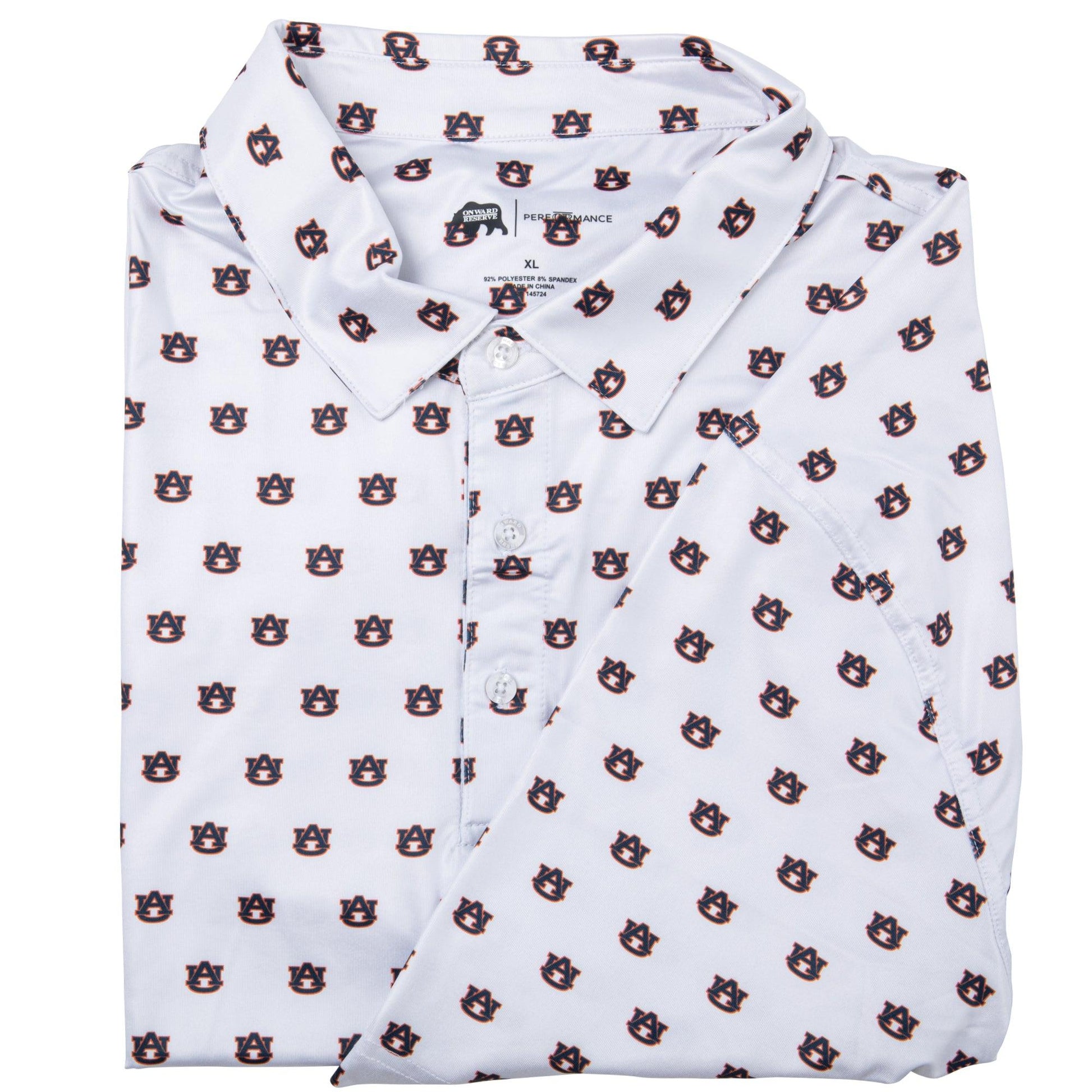 Auburn Printed Performance Polo - Onward Reserve