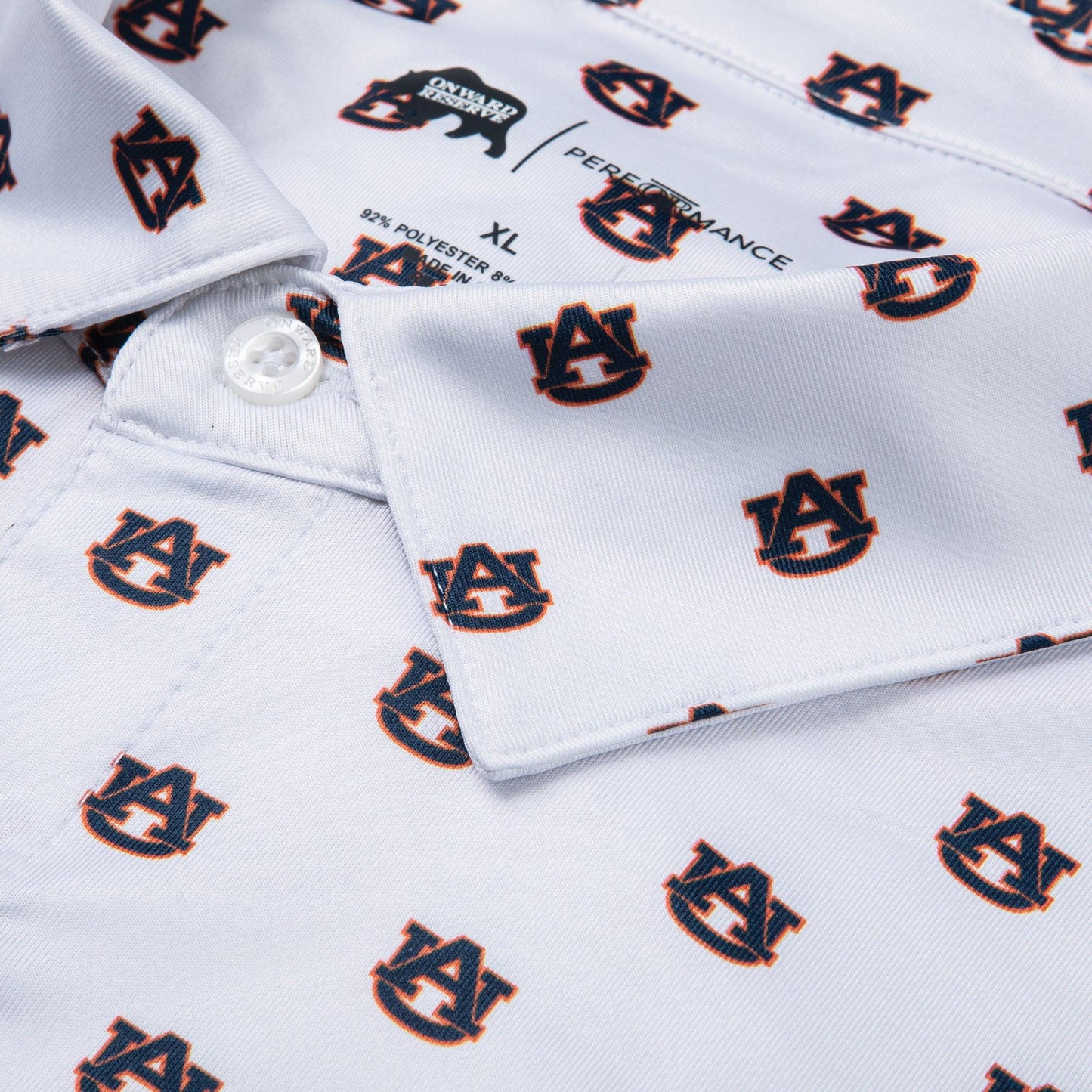 Auburn Printed Performance Polo - Onward Reserve