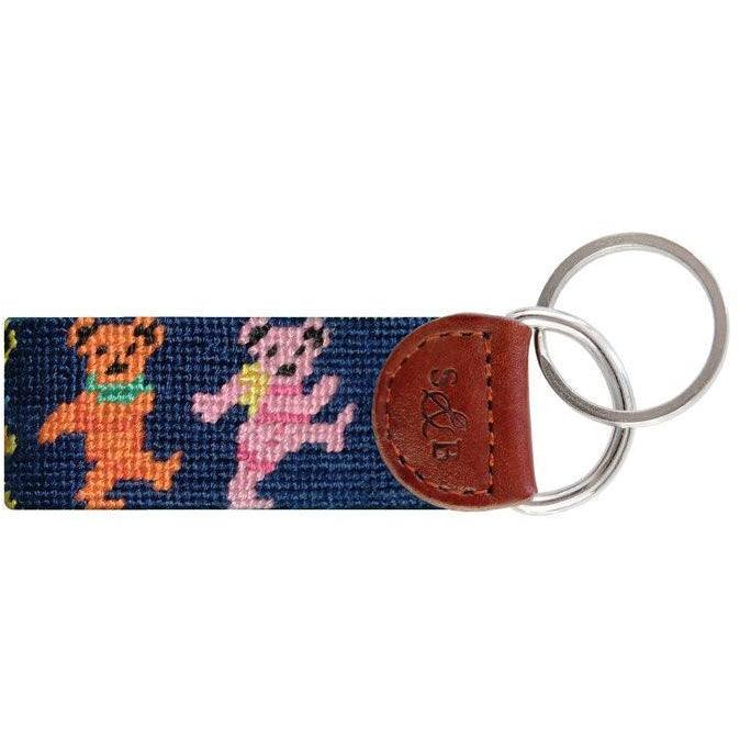 Dancing Bears Needlepoint Key Fob - OnwardReserve