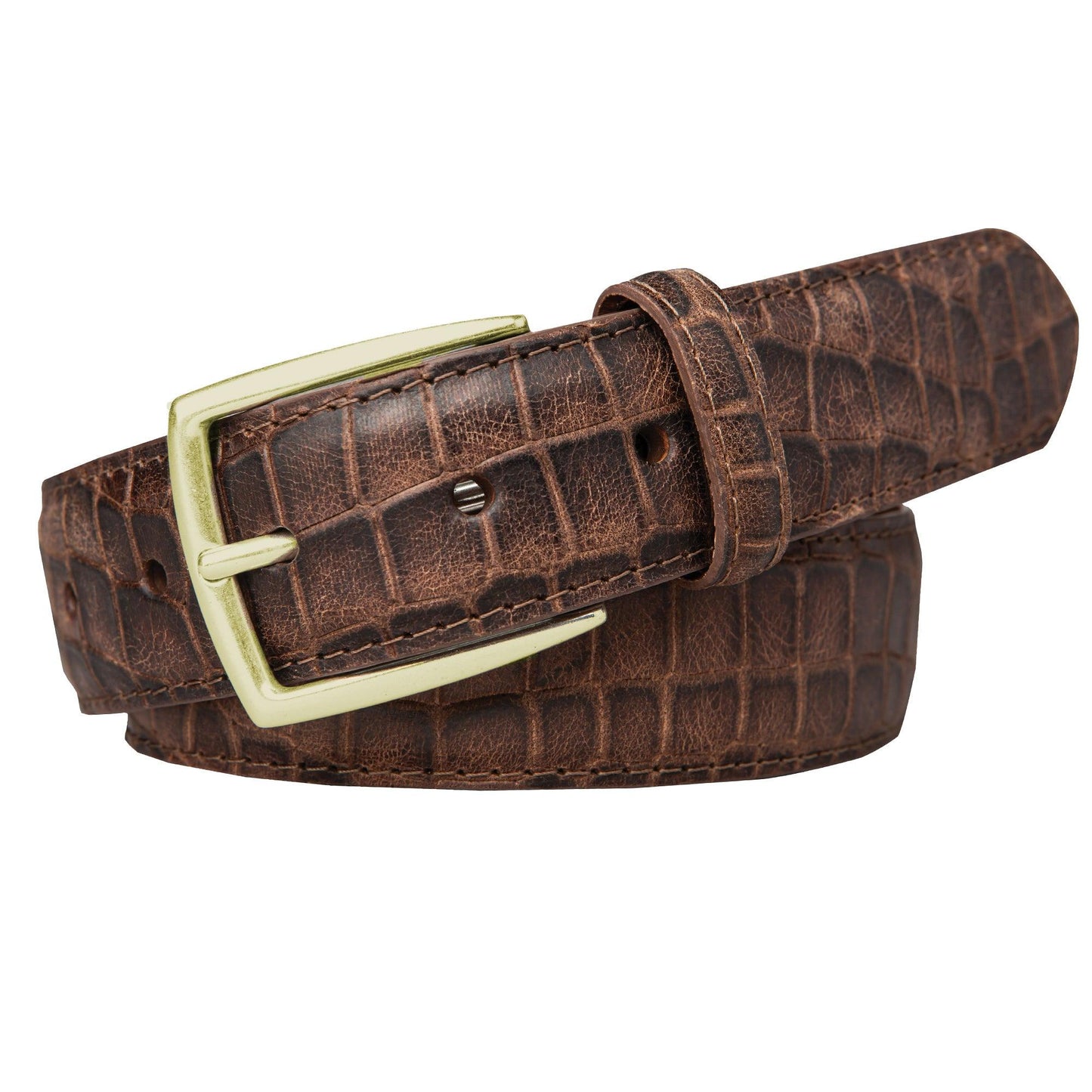 1 3/8" Embossed Dragon Belt - Cognac - Onward Reserve