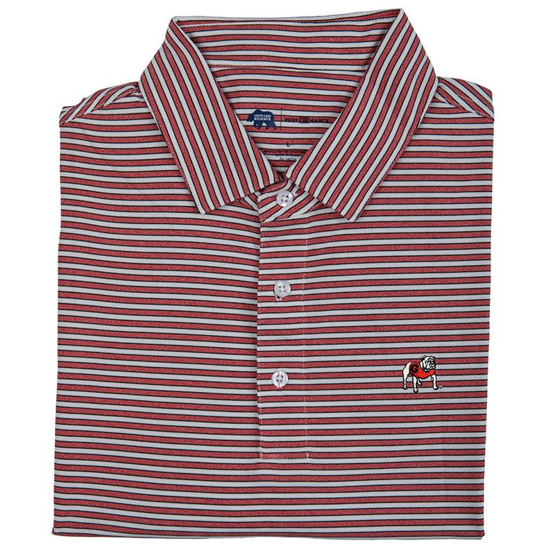 Youth Mulligan Stripe Standing Bulldog Performance Polo - Onward Reserve