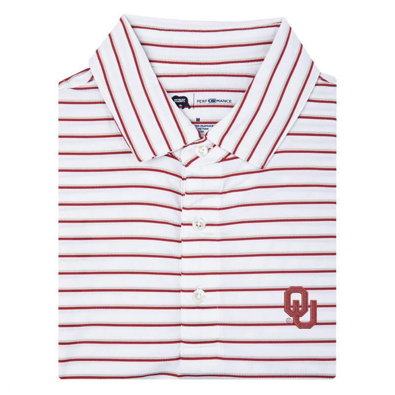 Fairway Stripe OU Performance Polo - Onward Reserve