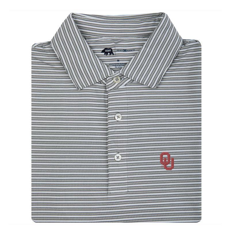 Mulligan Stripe OU Performance Polo - Onward Reserve