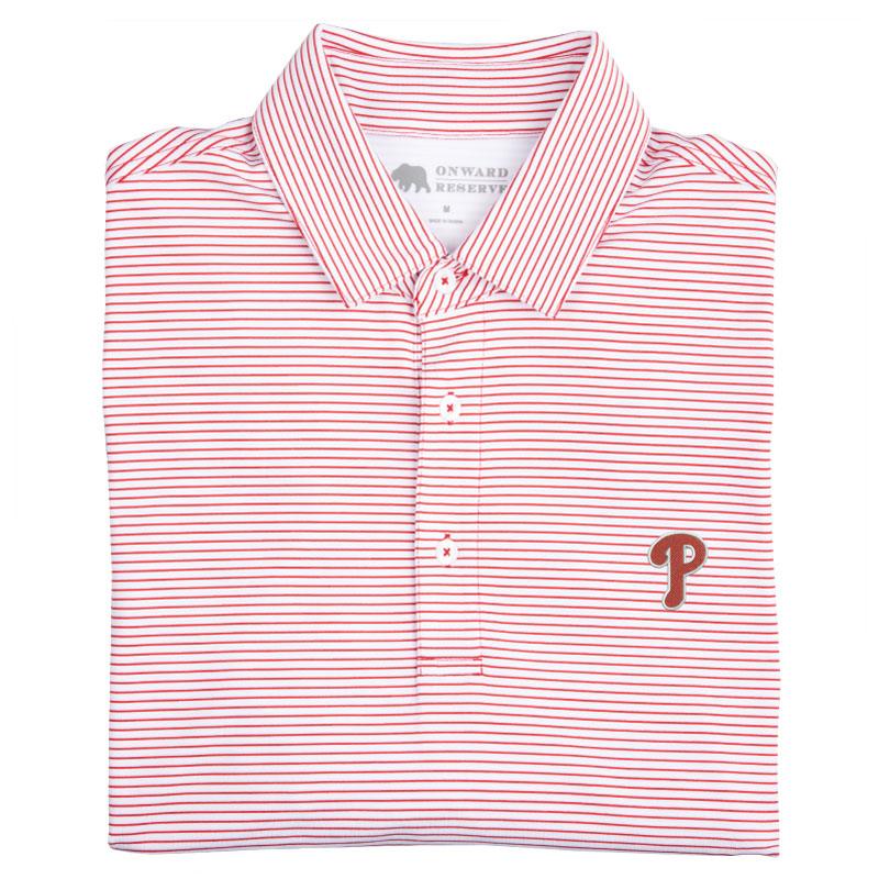 Philadelphia Phillies Birdie Stripe Performance Polo - Onward Reserve
