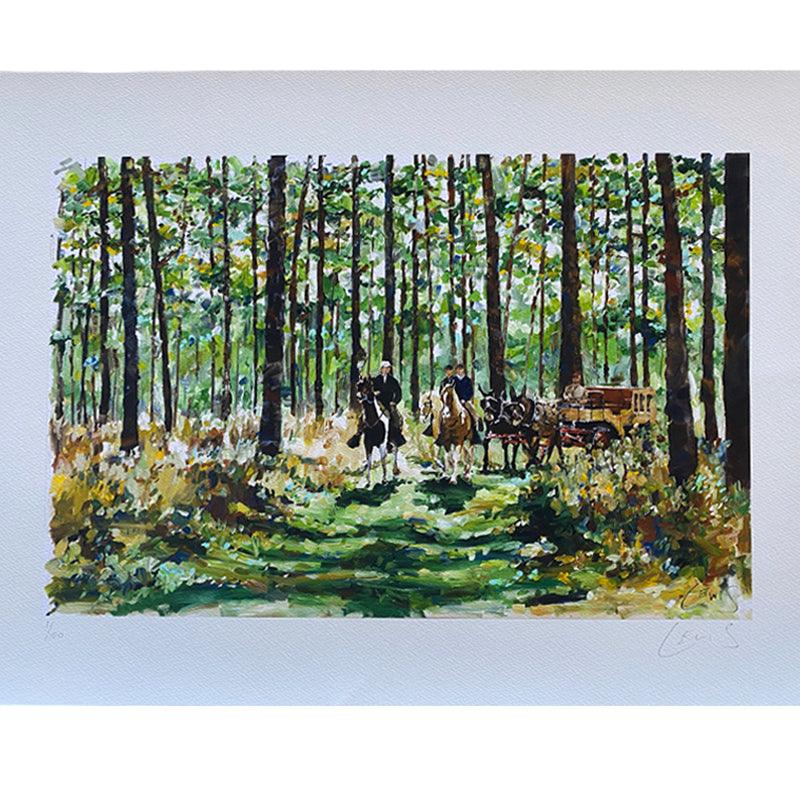 Limited Edition Signed Thomasville Hunt Scene Print - Onward Reserve