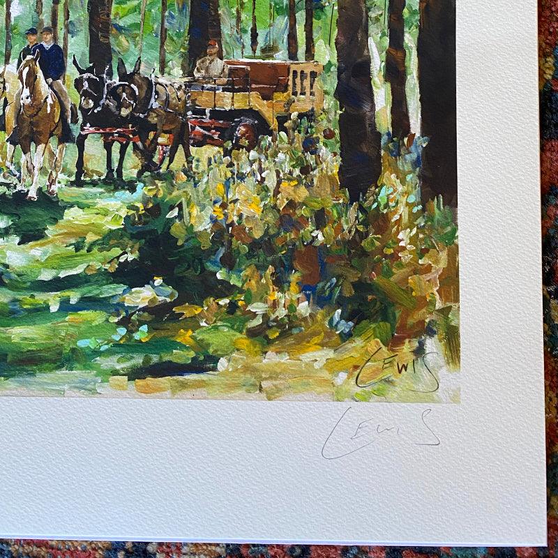 Limited Edition Signed Thomasville Hunt Scene Print - Onward Reserve