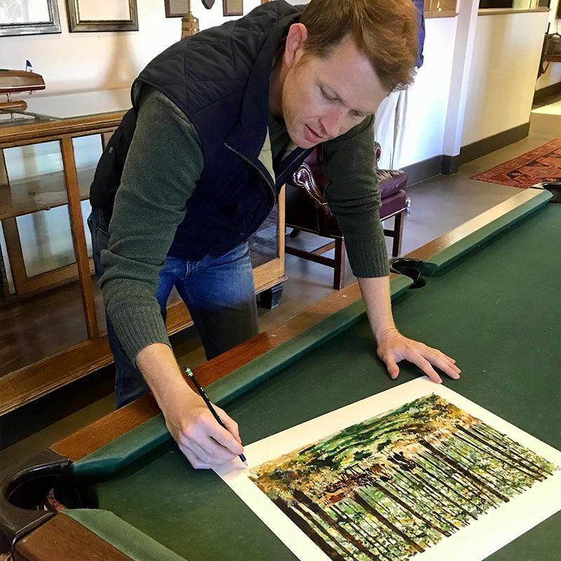 Limited Edition Signed Thomasville Hunt Scene Print - Onward Reserve