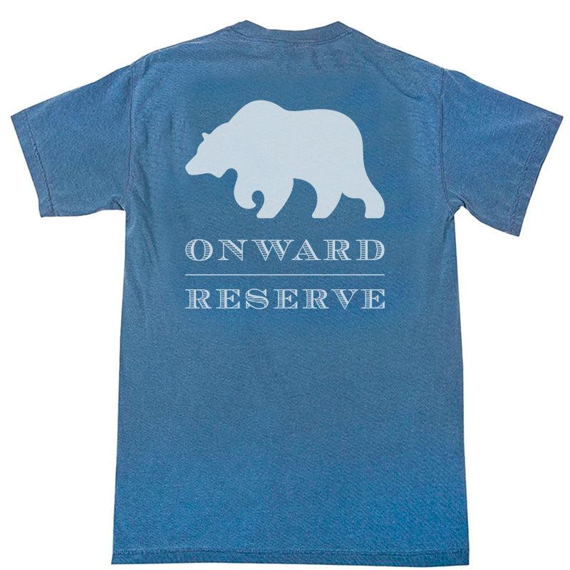 Rustic Bear Short Sleeve tee - Washed Blue - Onward Reserve