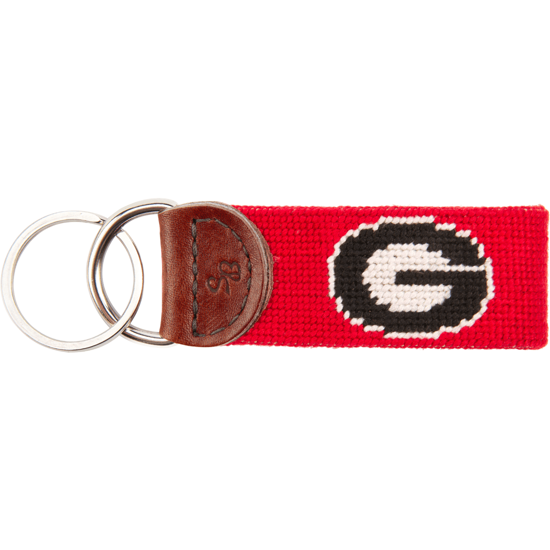 UGA Needlepoint Key Fob - Red - OnwardReserve