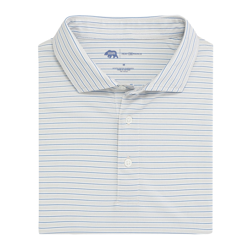 Guide Stripe Performance Pique Polo - Mallard Green