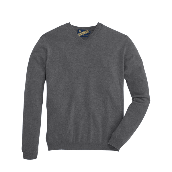 James V-Neck Cashmere Sweater - Heather Charcoal Grey – Onward Reserve