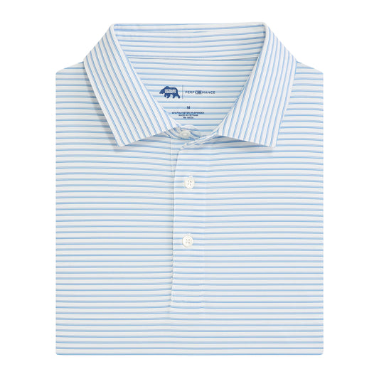 Scout Stripe Performance Polo - Heron