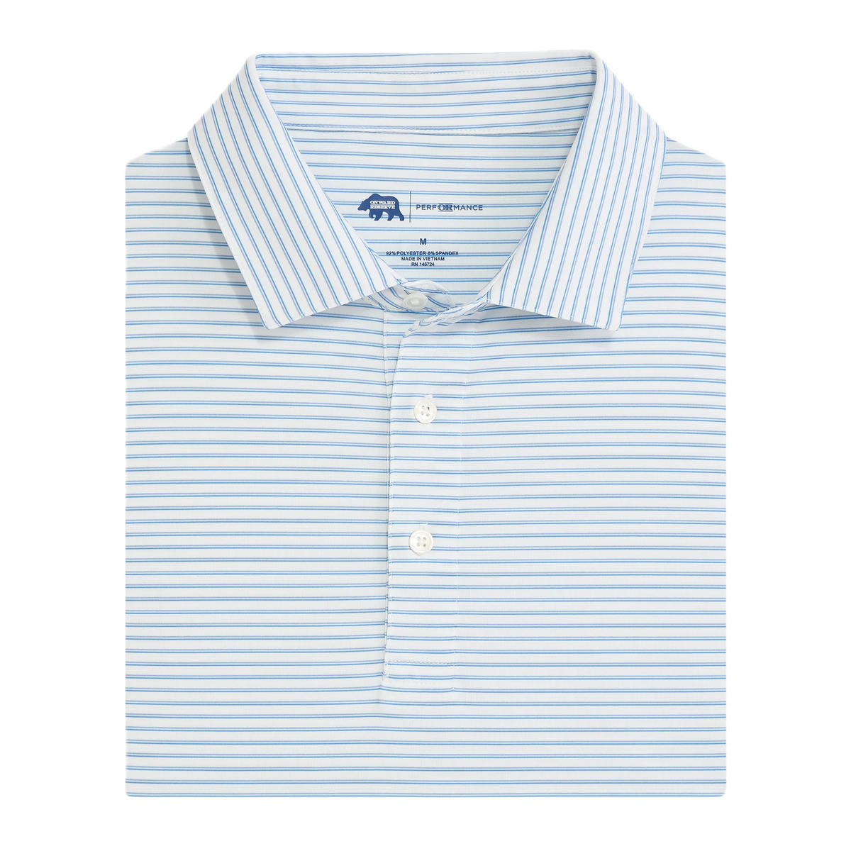 Scout Stripe Performance Polo - Heron