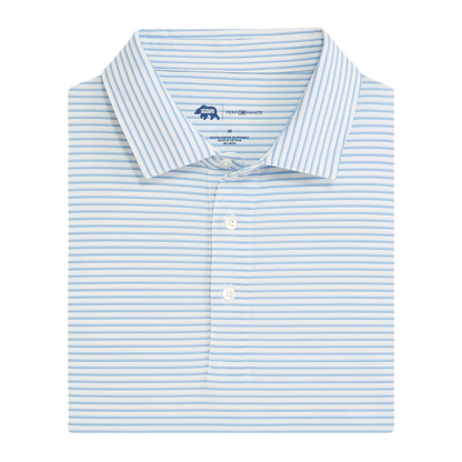 Scout Stripe Performance Polo - Heron