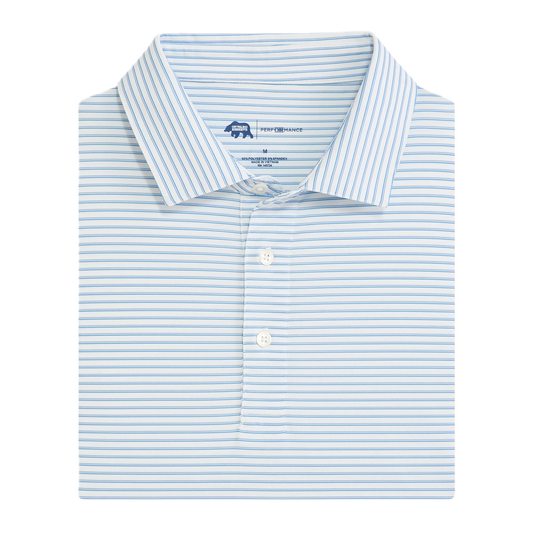 Scout Stripe Performance Polo - Heron