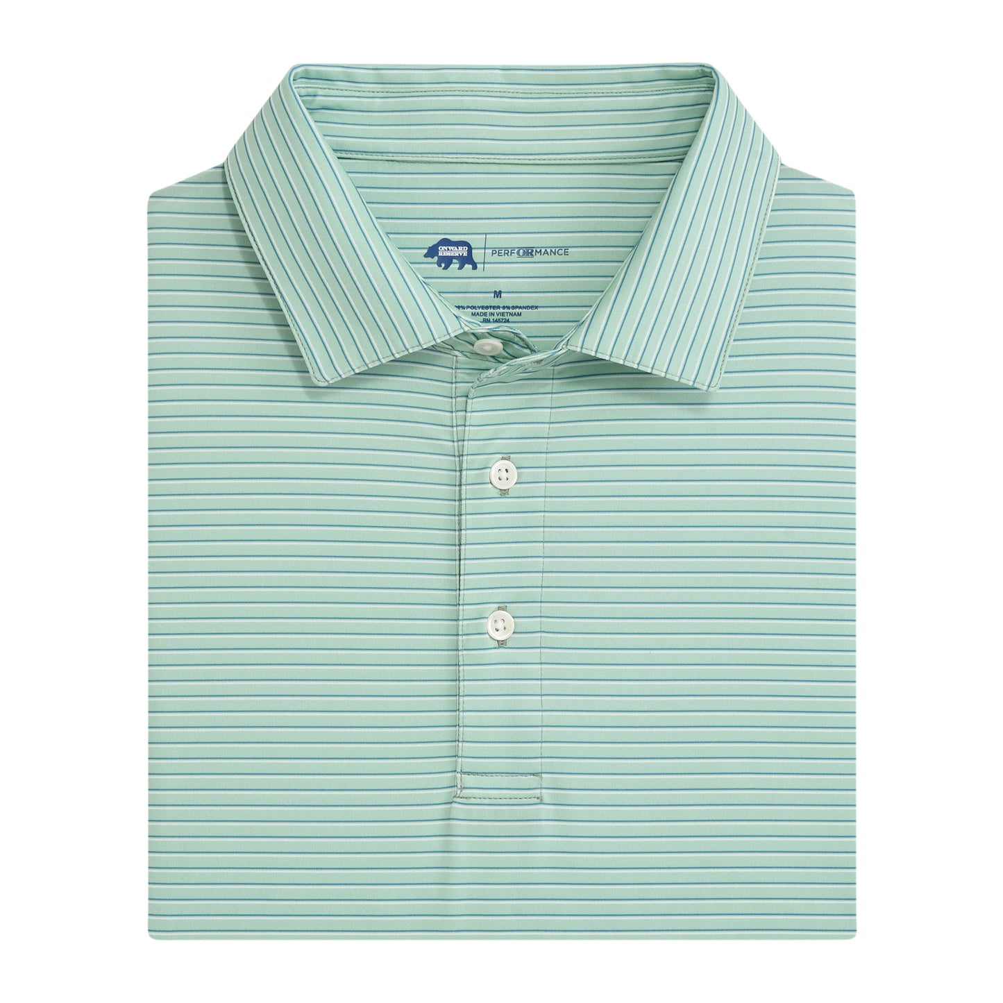 Scout Stripe Performance Polo - Surf