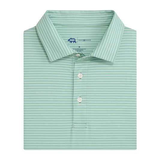 Scout Stripe Performance Polo - Surf