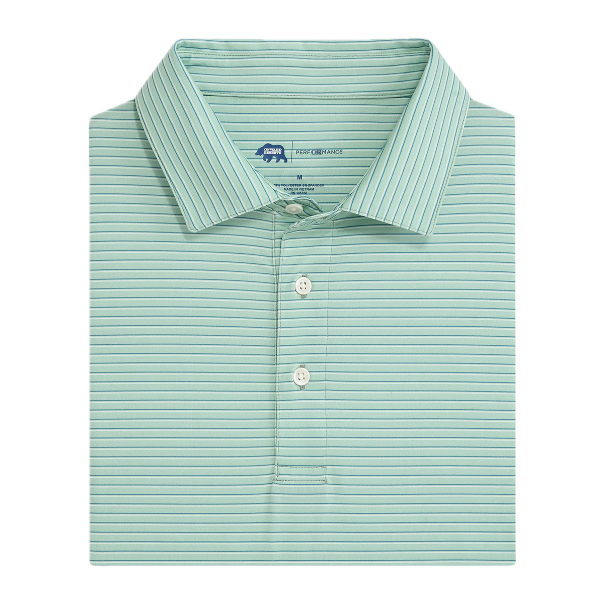 Scout Stripe Performance Polo - Surf