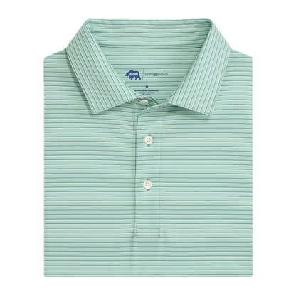 Scout Stripe Performance Polo - Surf