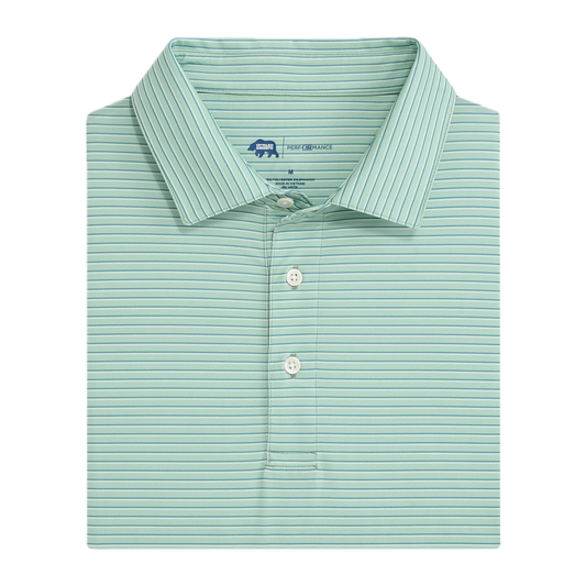 Scout Stripe Performance Polo - Surf