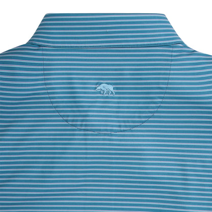 Scout Stripe Performance Polo - Captains Blue