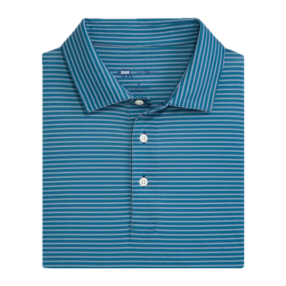 Scout Stripe Performance Polo - Captains Blue