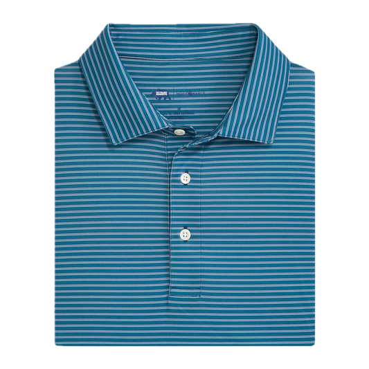 Scout Stripe Performance Polo - Captains Blue